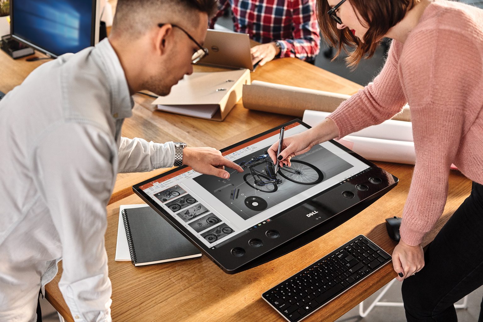 Kolmiulotteinen polkupyörämalli Powerpointissa