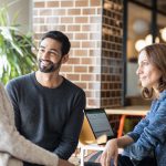 Enterprise team achieving in modern workplace.