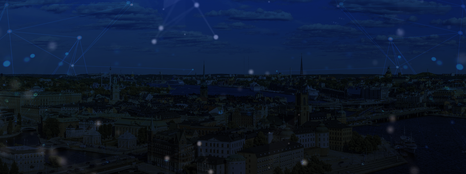 utsikt över en stad på natten