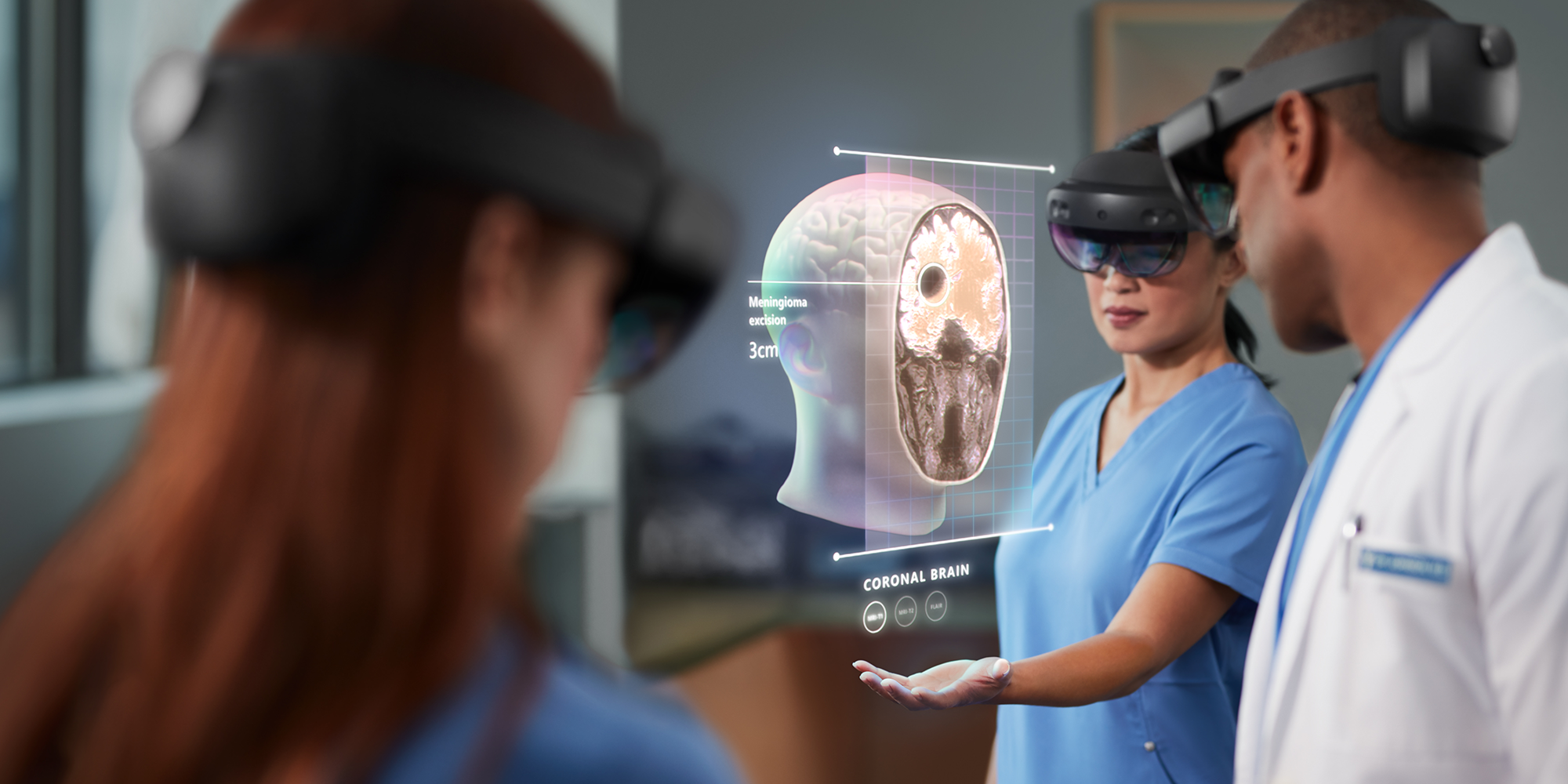 Healthcare professionals using HoloLens