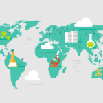 et nærbilde av et kart