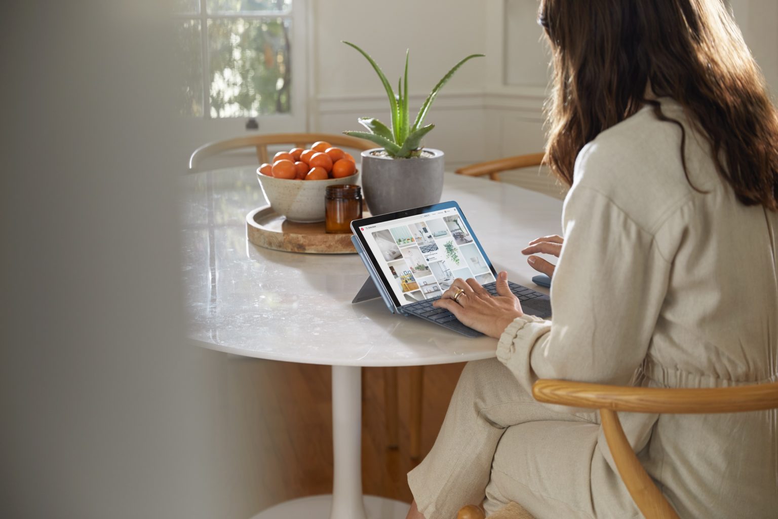 a person sitting at a table