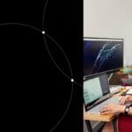 een persoon die een laptop vasthoudt