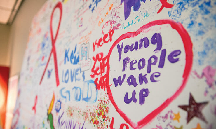 grafite em uma parede