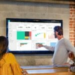 a group of people standing next to a person