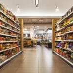 a store shelf filled with books