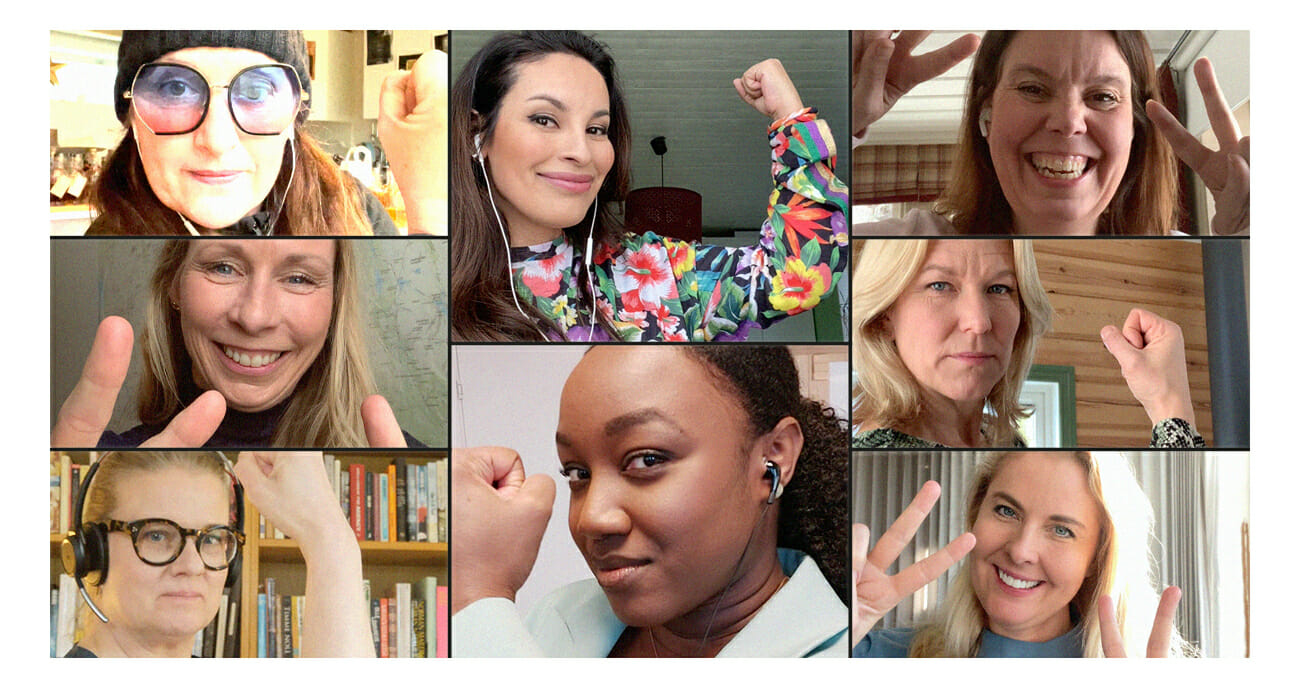 Carolina Gomez, Lisa Lindström poserar för ett foto