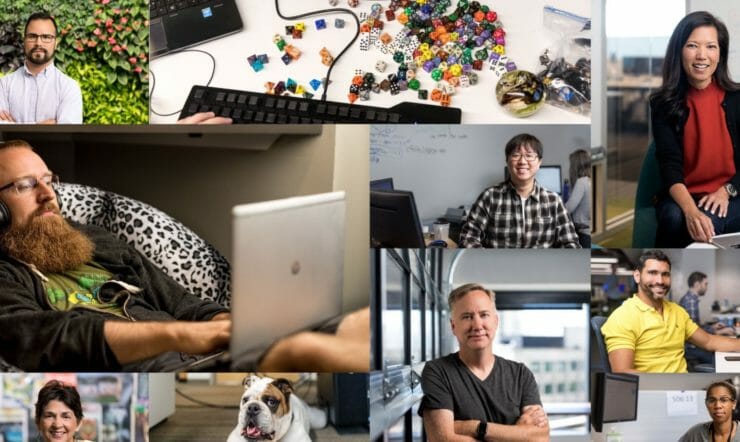 compilation of multiple people