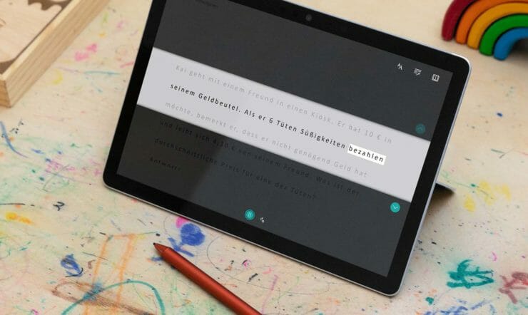 Surface Go 2 mit Immersive Reader Screen