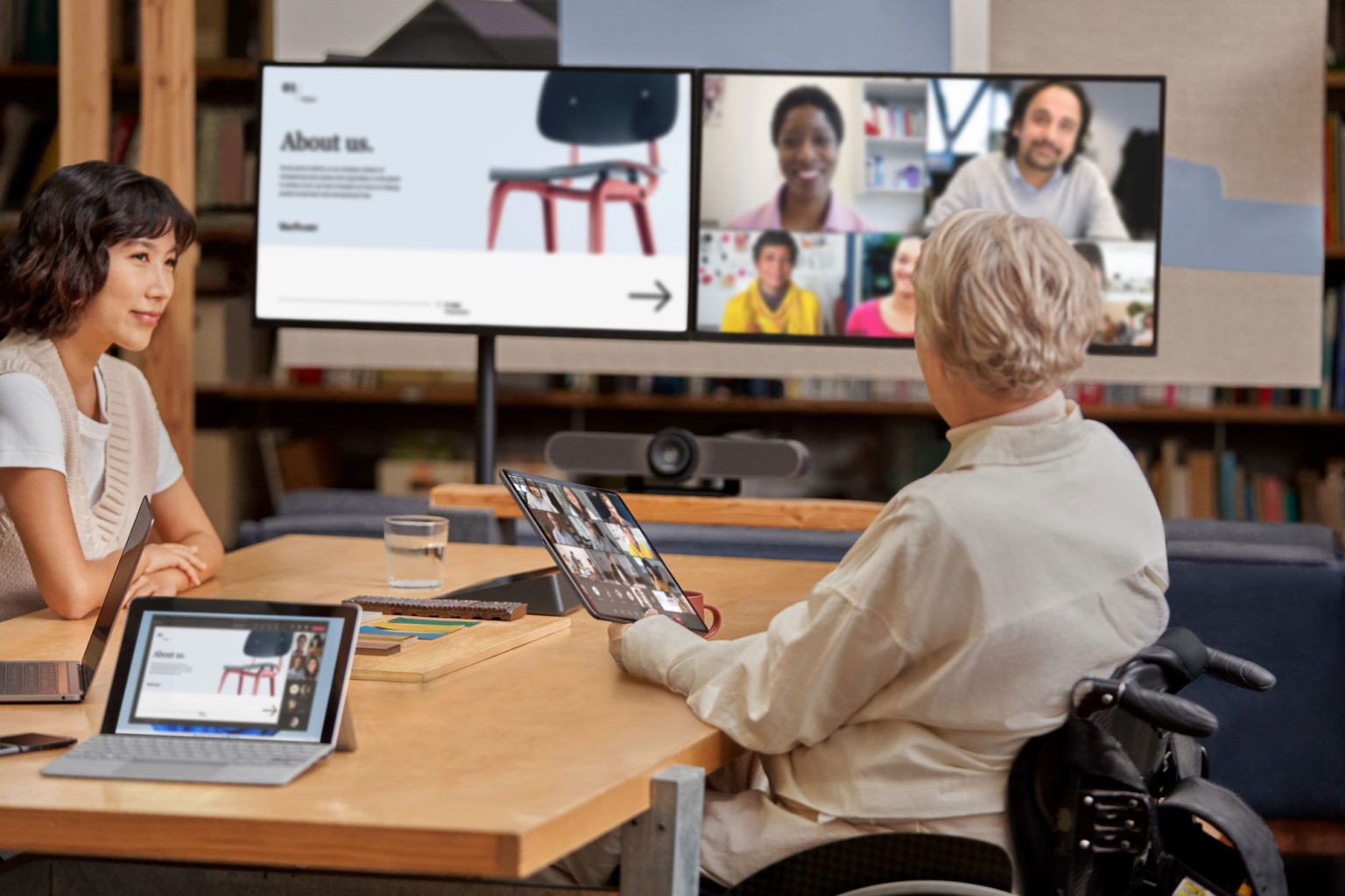 People working with teams