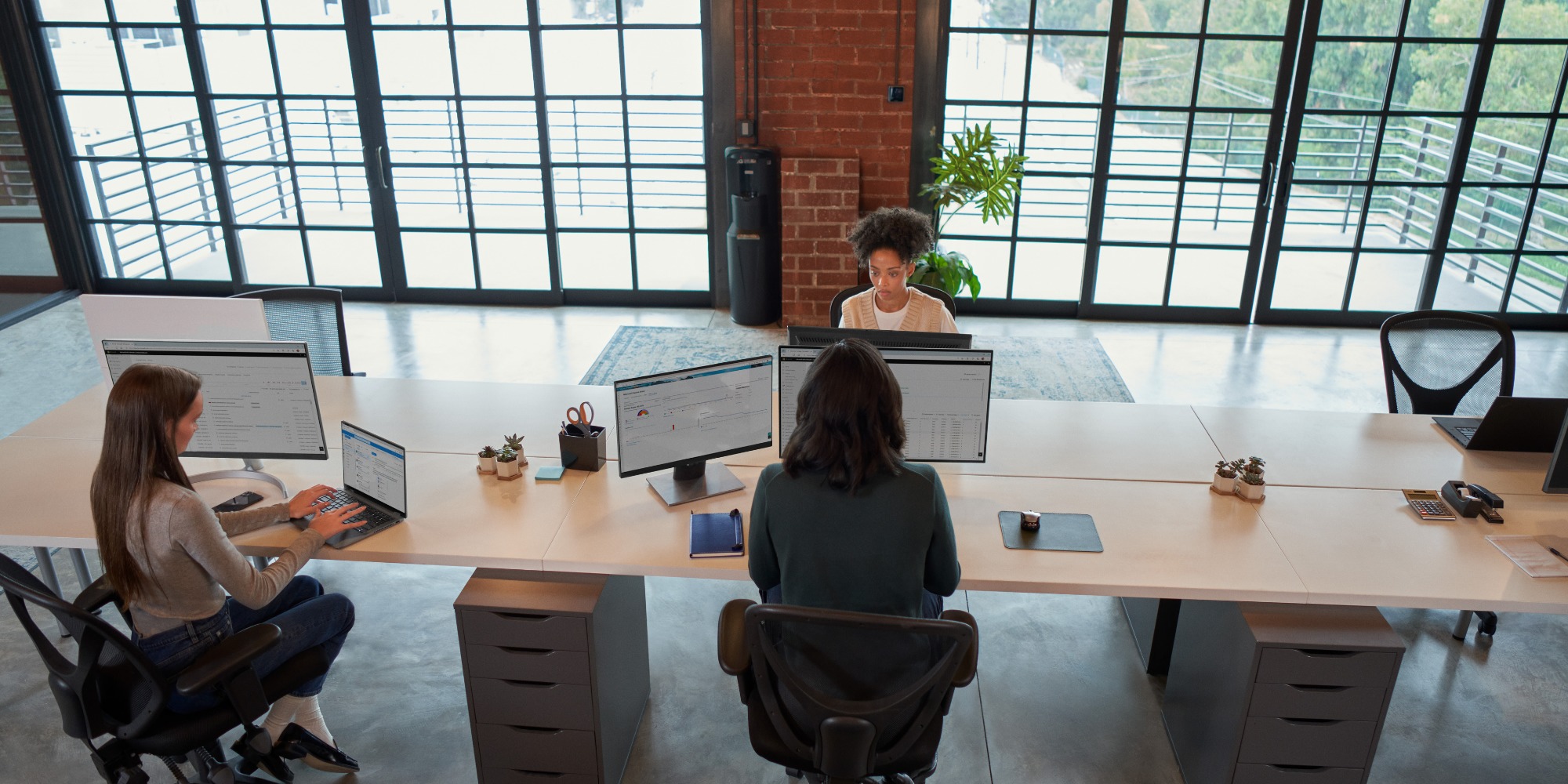 People working in an office
