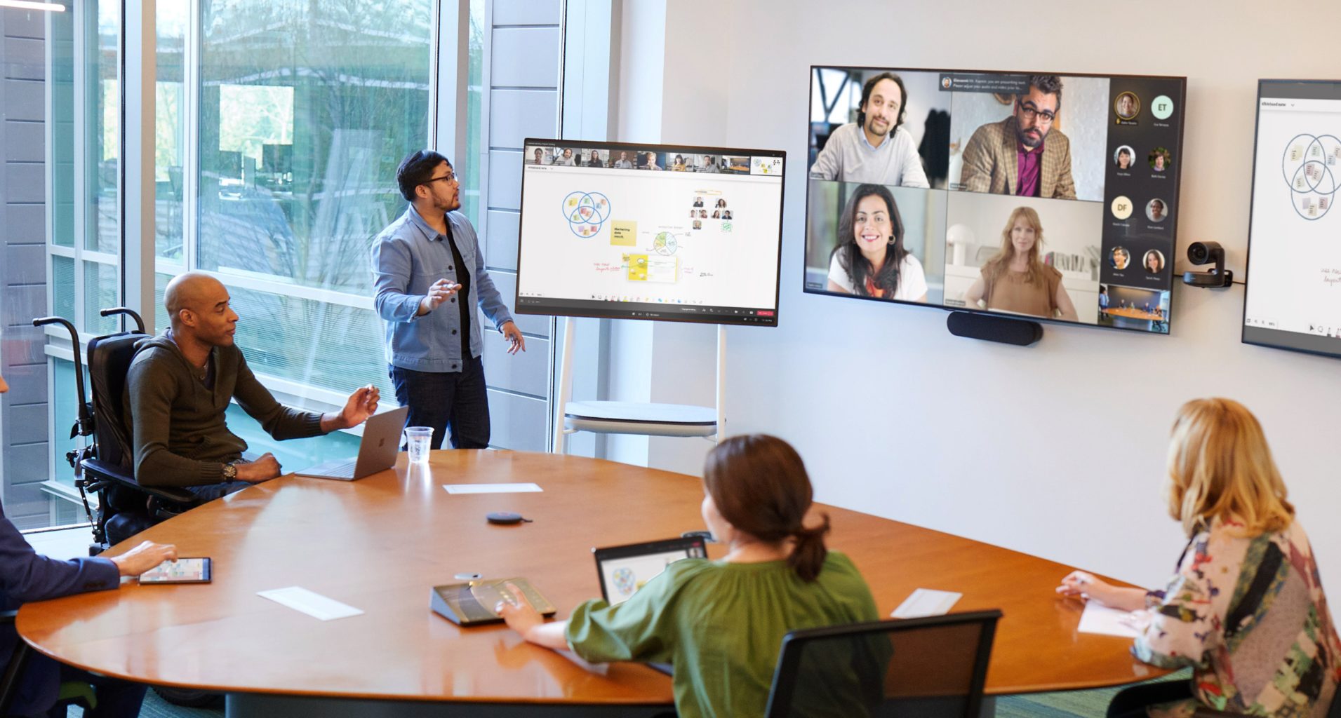 People looking at a screen