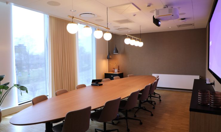 a hybrid meeting room