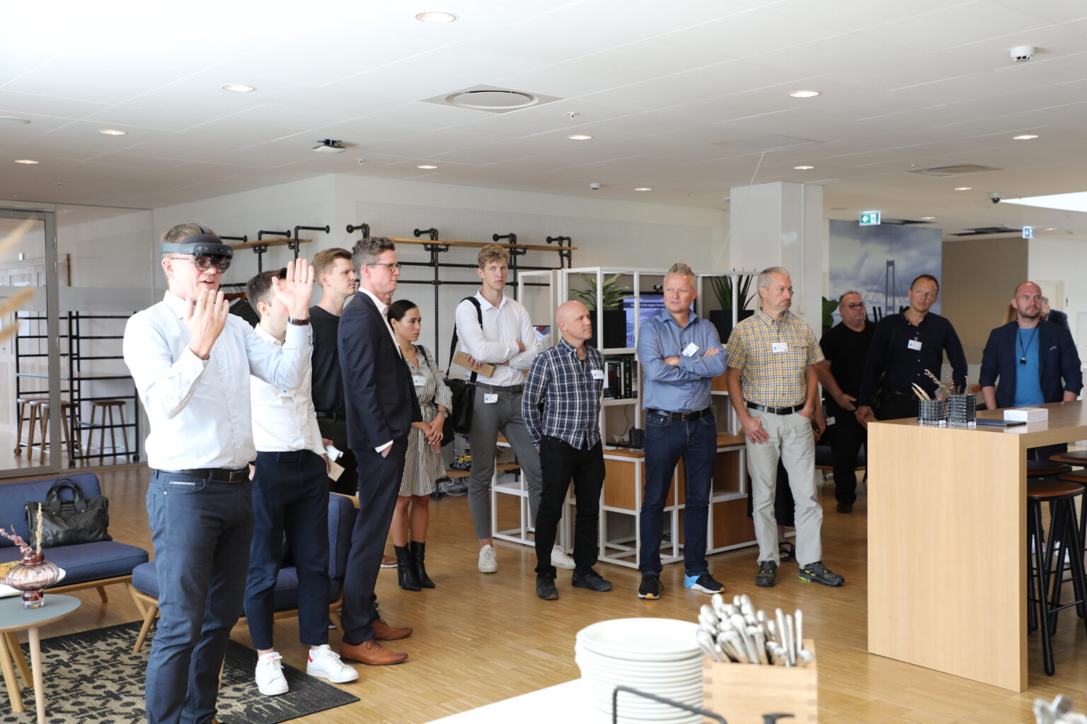 A man with a hololens 2