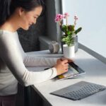 Woman with Surface tablet