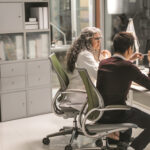 Two people sitting together