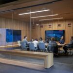 Group of people working in a meeting room