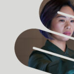 A woman working with a tablet