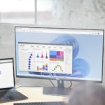 A PC monitor and a laptop