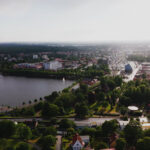 Vaxjö seen from slightly above