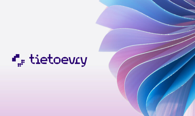 Buntes Banner mit tietoevry Logo