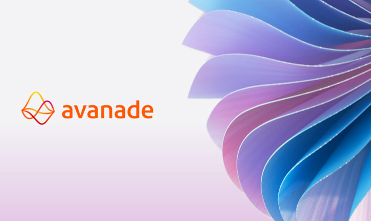 Buntes Banner mit avanade Logo