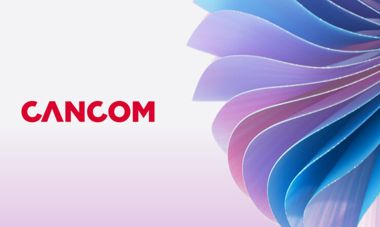 Buntes Banner mit Cancom Logo