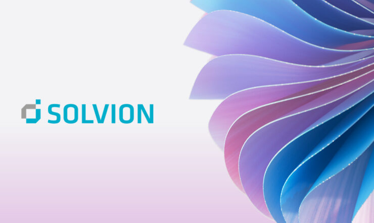 Buntes Banner mit Solvion Logo