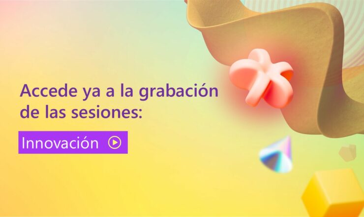 Imagen del AI Tour con la siguiente descripción: Accede a las grabaciones de la sesión: innovación